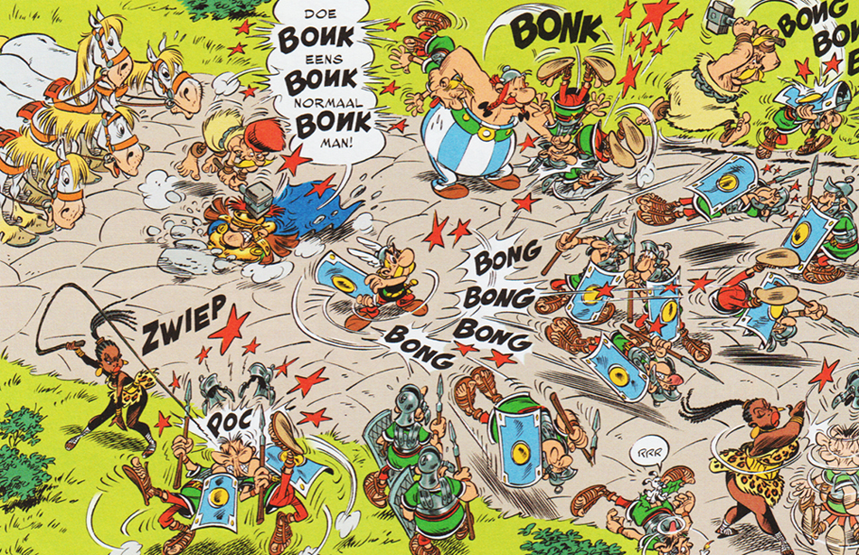 Recensie Asterix 37 De race door de laars door Didier Conrad & Jean-Yves Ferri naar Uderzo & Goscinny SC & Luxe